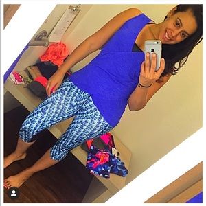 Athleta Blue PANTS (Workout ~ Yoga)/ Size Med